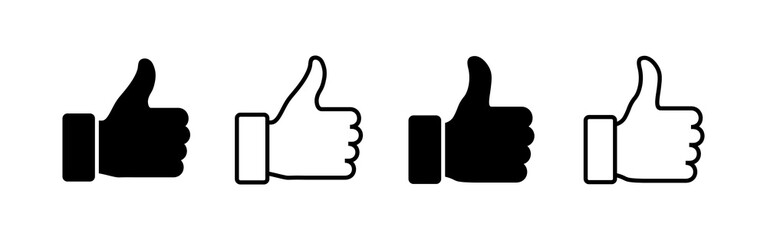Like icon vector. Thumbs up sign and symbol. Hand like