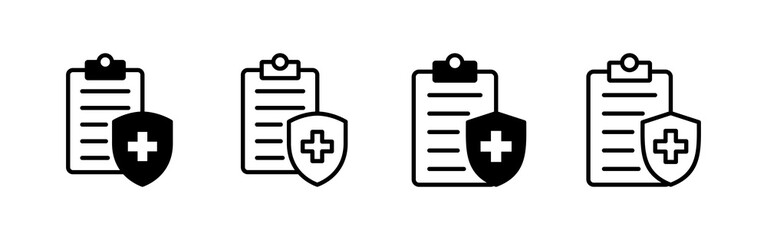 Obraz premium Medical insurance icon vector. health insurance sign and symbol