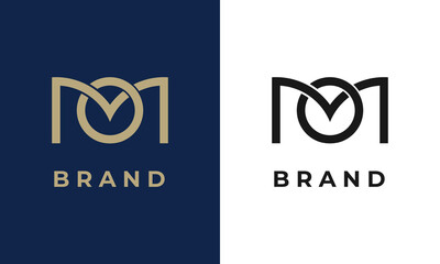 Letter M And O Logo Design, For Business Premium, Vector Template