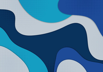 Abstract colorful doodle template design decorative artwork style. Overlapping with circles halftone background.