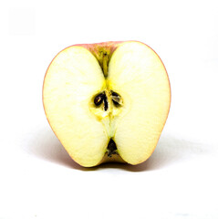 Fresh of red apple on the white background
