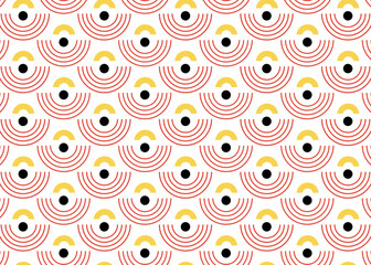 Fototapeta premium Simple geometric shapes vector seamless pattern