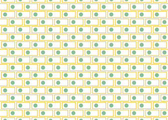 Simple vintage seamless pattern in green and yellow