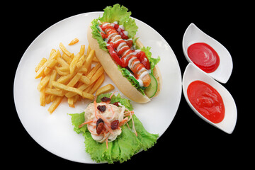 AMERICAN HOTDOG WITH FRENCH FRICE POTATO