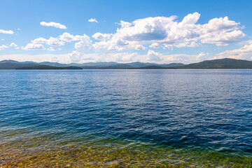 The blue waters of Priest Lake in the North Idaho panhandle, in Priest Lake, Idaho