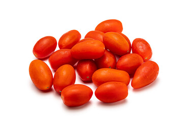 Cherry tomatoes on white background 