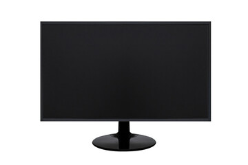 Dark screen monitor isolated on white