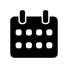 calendar icon or logo isolated sign symbol vector illustration - high quality black style vector icons
