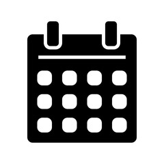 calendar icon or logo isolated sign symbol vector illustration - high quality black style vector icons
