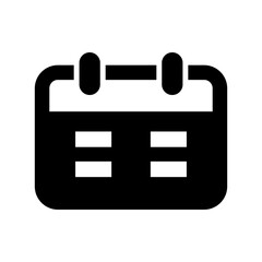 calendar icon or logo isolated sign symbol vector illustration - high quality black style vector icons
