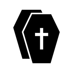 coffin icon or logo isolated sign symbol vector illustration - high quality black style vector icons
