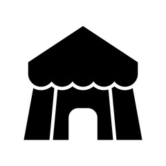 circus tent icon or logo isolated sign symbol vector illustration - high quality black style vector icons
