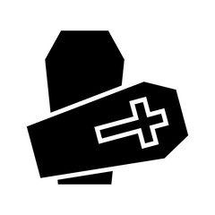 coffin icon or logo isolated sign symbol vector illustration - high quality black style vector icons
