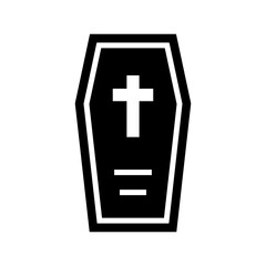 coffin icon or logo isolated sign symbol vector illustration - high quality black style vector icons
