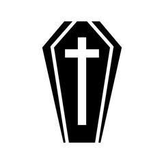 coffin icon or logo isolated sign symbol vector illustration - high quality black style vector icons
