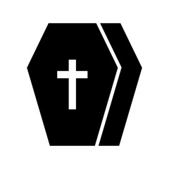 coffin icon or logo isolated sign symbol vector illustration - high quality black style vector icons
