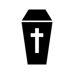coffin icon or logo isolated sign symbol vector illustration - high quality black style vector icons
