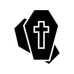 Obraz premium coffin icon or logo isolated sign symbol vector illustration - high quality black style vector icons 