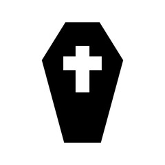 coffin icon or logo isolated sign symbol vector illustration - high quality black style vector icons
