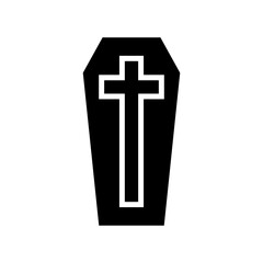 Obraz premium coffin icon or logo isolated sign symbol vector illustration - high quality black style vector icons 