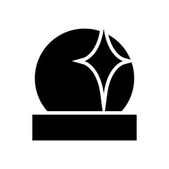 crystal ball icon or logo isolated sign symbol vector illustration - high quality black style vector icons
