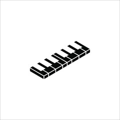 Music keyboard Icon Vector Illustration EPS 10