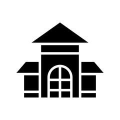 haunted house icon or logo isolated sign symbol vector illustration - high quality black style vector icons
