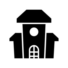 haunted house icon or logo isolated sign symbol vector illustration - high quality black style vector icons
