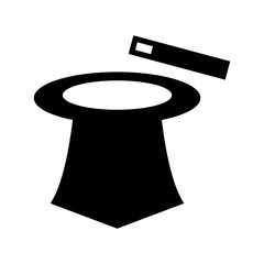 magician hat icon or logo isolated sign symbol vector illustration - high quality black style vector icons
