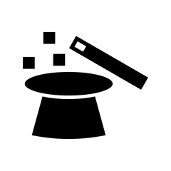 magician hat icon or logo isolated sign symbol vector illustration - high quality black style vector icons
