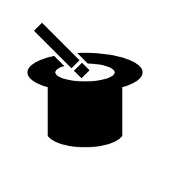 magician hat icon or logo isolated sign symbol vector illustration - high quality black style vector icons
