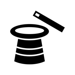 magician hat icon or logo isolated sign symbol vector illustration - high quality black style vector icons
