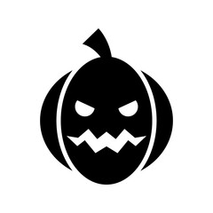 scary pumpkin icon or logo isolated sign symbol vector illustration - high quality black style vector icons
