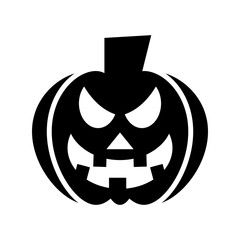 scary pumpkin icon or logo isolated sign symbol vector illustration - high quality black style vector icons
