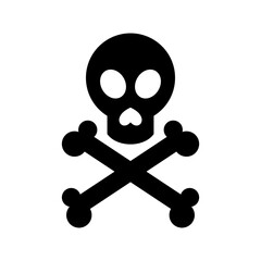 skull and crossbones icon or logo isolated sign symbol vector illustration - high quality black style vector icons
