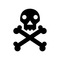 skull and crossbones icon or logo isolated sign symbol vector illustration - high quality black style vector icons
