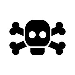 skull and crossbones icon or logo isolated sign symbol vector illustration - high quality black style vector icons
