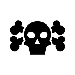 skull and crossbones icon or logo isolated sign symbol vector illustration - high quality black style vector icons
