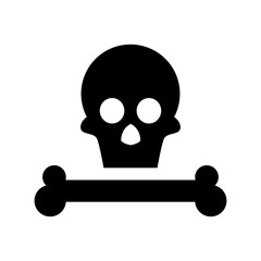 skull and crossbones icon or logo isolated sign symbol vector illustration - high quality black style vector icons
