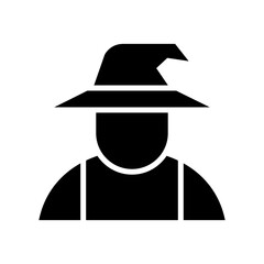 witch icon or logo isolated sign symbol vector illustration - high quality black style vector icons
