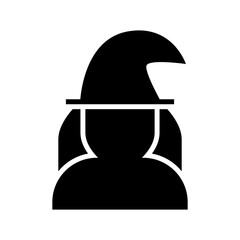 witch icon or logo isolated sign symbol vector illustration - high quality black style vector icons
