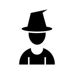 witch icon or logo isolated sign symbol vector illustration - high quality black style vector icons
