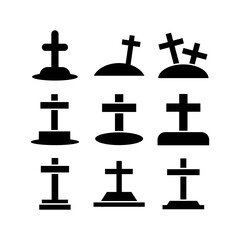 graves icon or logo isolated sign symbol vector illustration - high quality black style vector icons
