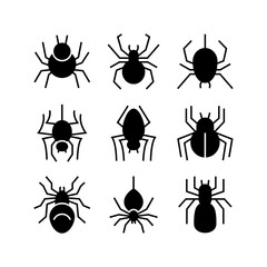 spider icon or logo isolated sign symbol vector illustration - high quality black style vector icons
