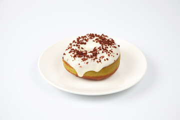 シュガー グレーズド ドーナッツ 白背景