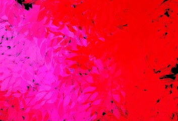 Dark Pink, Red vector elegant template with leaves.