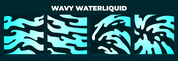 water, liquid, vector blue wavy background, liquid gradient abstract, Wavy design element, splash water, Swirl wave