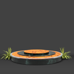 modern elegant 3d render podium for design