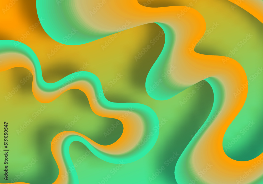 Poster abstract lines wavy fluid design template decoration of gradient color. overlapping template design 