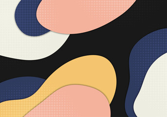 Abstract minimal colorful template design decorative artwork style. Overlapping template decoration background.